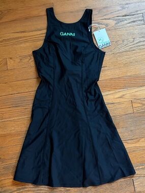GANNI sporty scoop neck dress